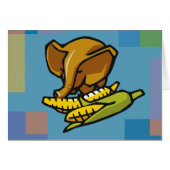 クワンザの象とトウモロコシ (正面横)