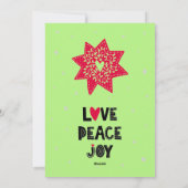 クワンザァの幸せな写真グリーティングカード 愛 喜び 平和 シーズンカード (裏面)