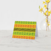 クワンザァの旗のパターン カード (黄色い花)