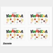 クワンザァの長方形ステッカー 長方形シール (シート)