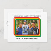 クワンザァ家族の写真 ホリデー ポストカード (正面/裏面)