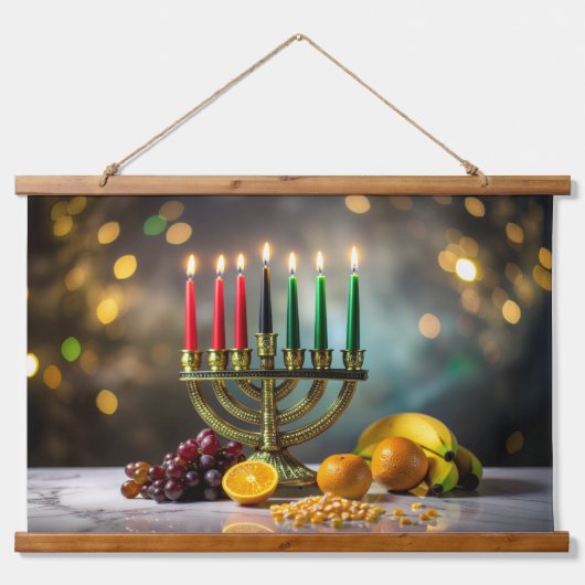 クワンザァ - キナラ -  吊り下げ型タペストリー (正面)