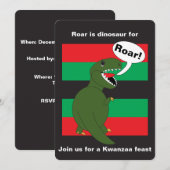 クワンザァ・ティラノサウルス・レックス・カスタム 招待状 (正面/裏面)