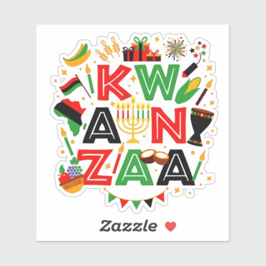 クワンザアイコン、キスカット シール (シート)