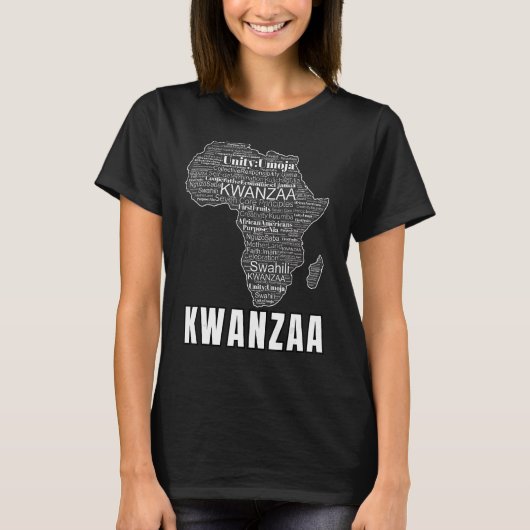クワンザアフリカの七原則 Tシャツ (正面)