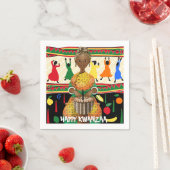 クワンザアフリカンアメリカンホリデー スタンダードカクテルナプキン (インサイチュ)