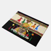 クワンザアフリカンアメリカンホリデー ドアマット (アングル)