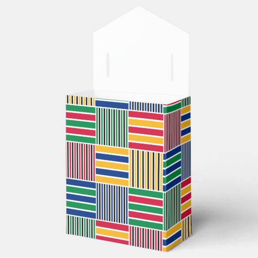 クワンザアフリカ幾何プリント(6) フェイバーボックス (オープン)