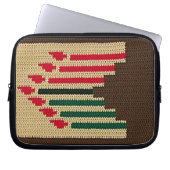 クワンザアーティザンクロシェプリントエレクトロニクスバッグ ラップトップスリーブ (正面)