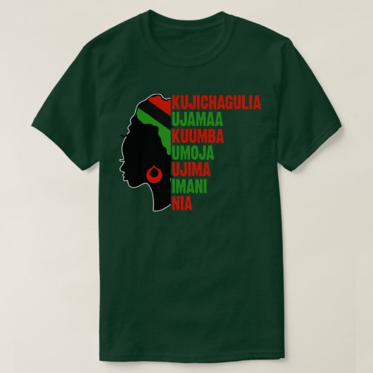 クワンザア七大原則 Tシャツ (デザイン正面)