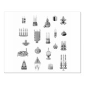 クワンザインスパイアーデザインウッドアートスタンプ ラバースタンプ (インプリント)