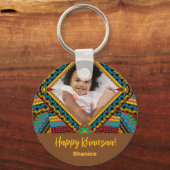 クワンザカスタムア明るい色のダイヤモンドパター キーホルダー (裏面)