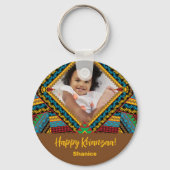 クワンザカスタムア明るい色のダイヤモンドパター キーホルダー (裏面)