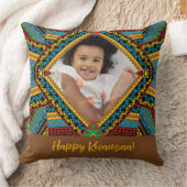 クワンザカスタムア明るい色のダイヤモンドパター クッション (ブランケット)