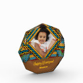 クワンザカスタムア明るい色のダイヤモンドパター フォトブロック (左)