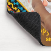 クワンザカスタムア明るい色のダイヤモンドパター マウスパッド (コーナー)