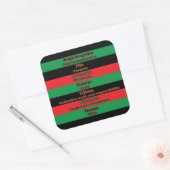 クワンザカラーの7つの原則 スクエアシール (封筒)