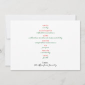 クワンザカラーズフォトカード カード (裏面)