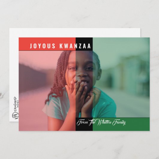 クワンザカラーズフォトカード カード (正面/裏面)