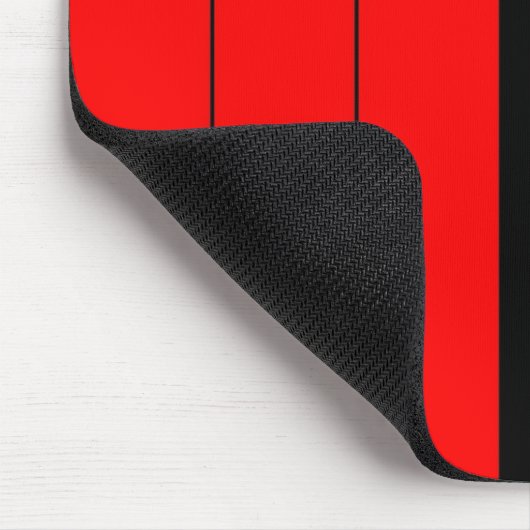 クワンザカラーズレッド黒緑ストライプ模様 マウスパッド (コーナー)