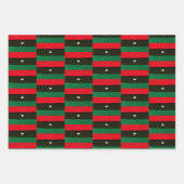 クワンザキャンドルアフリカマップアーティザンクロシェプリント ラッピングペーパーシート (正面3)