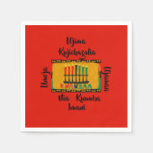 クワンザキャンドルカクテルの7つの原則 スタンダードカクテルナプキン (正面)