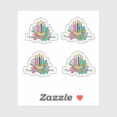 クワンザキャンドルスティック シール (シート)