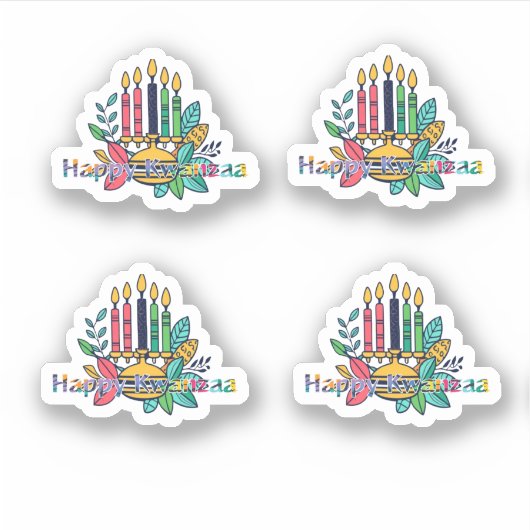 クワンザキャンドルスティック シール (正面)
