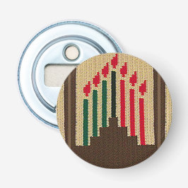 クワンザキャンドルブラウンナチュラルクロシェプリント 栓抜き