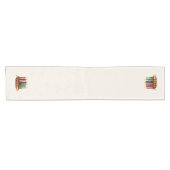 クワンザセブンキャンドルテーブルランナー ショートテーブルランナー (横)