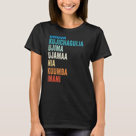 クワンザセブン原則1 Tシャツ (正面)