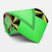 クワンザタイズレッドグリーンブラックケンテパターン ネクタイ (ロール)