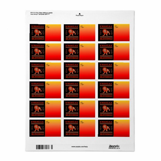 クワンザダンサー ラベル (フルシート)