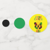 クワンザテーブル紙吹雪デコレーション コンフェッティ (正面)