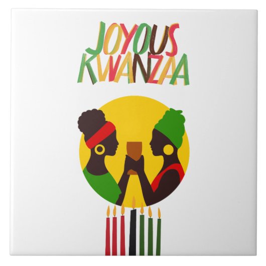 クワンザデコールセラミックタイル五徳の装飾 タイル (正面)