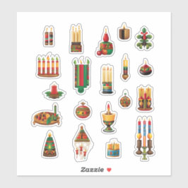 クワンザデザイン8" x 8"カスタムカットビニール シール