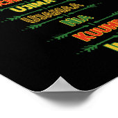 クワンザプリンシプルお祝いアフリカンアメリカン・ヘ ポスター (角)