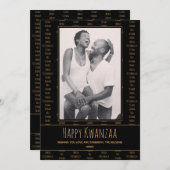 クワンザプリンシプルブラックブラウンフォト シーズンカード (正面/裏面)