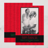 クワンザプリンシプルレッドブラックグリーンフォト シーズンカード (正面/裏面)