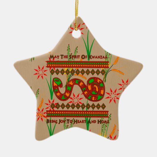 クワンザヘビ セラミックオーナメント (正面)