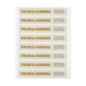 クワンザ恵み |差出人住所 ラップアラウンドラベル (シート)