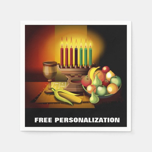 クワンザ紙ナプキンス スタンダードカクテルナプキン (正面)