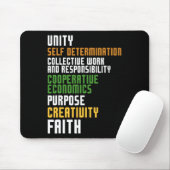 クワンザ7原則ユニティ自己決定 マウスパッド (マウス)