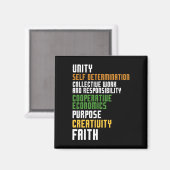 クワンザ7原則ユニティ自己決定 マグネット (正面/裏面)