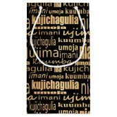 クワンザ7原則(ブラック/金ゴールド) スモールペーパーバッグ (裏面)