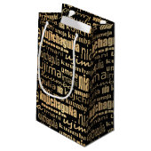 クワンザ7原則(ブラック/金ゴールド) スモールペーパーバッグ (裏面アングル)