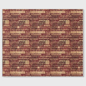 クワンザ7原則(赤/金ゴールド) ラッピングペーパー (フラット)