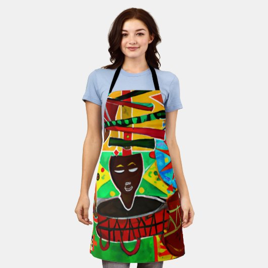 クワンザ エプロン (着用した状態)