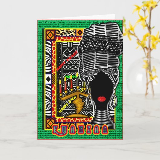 クワンザ カード (黄色い花)