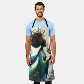 クワンザ・キナーラの美女 エプロン (着用した状態)